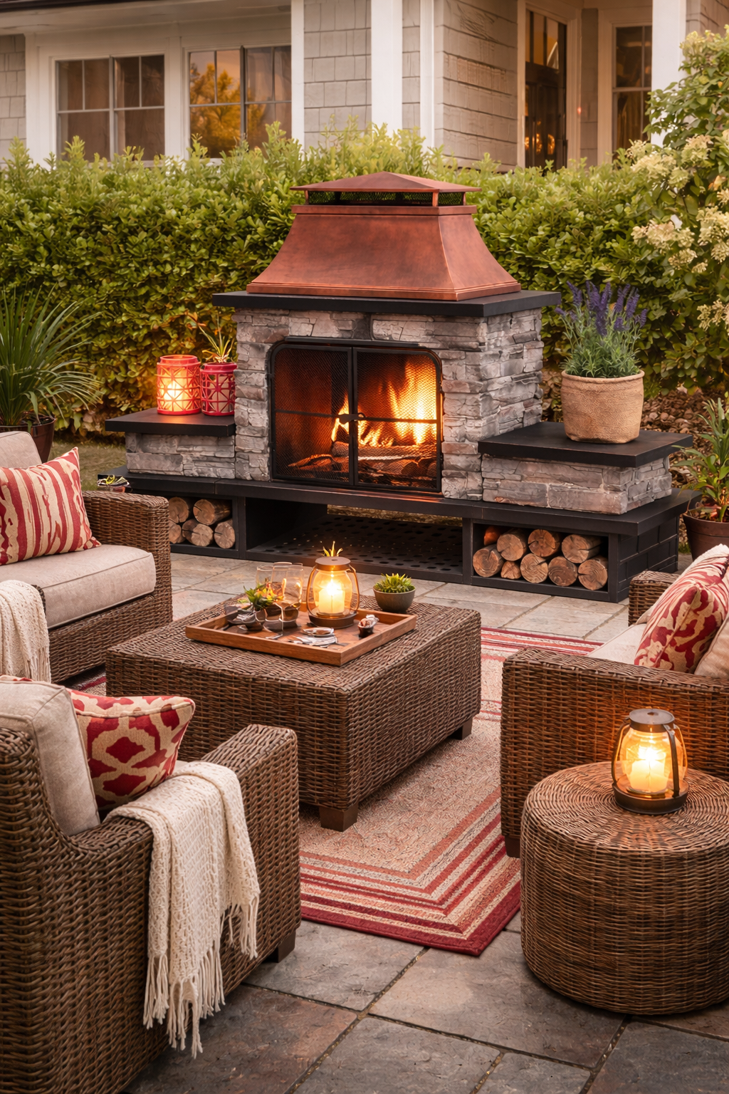 9 Best Outdoor Fireplace​ Design Ideas